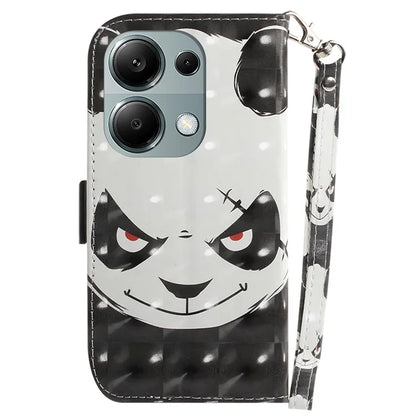 For Xiaomi Redmi Note 13 Pro 4G / Poco M6 Pro 4G Case Wallet Pattern Printed Leather Cover with Strap