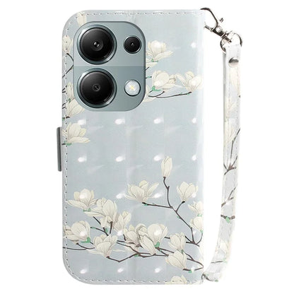 For Xiaomi Redmi Note 13 Pro 4G / Poco M6 Pro 4G Case Wallet Pattern Printed Leather Cover with Strap