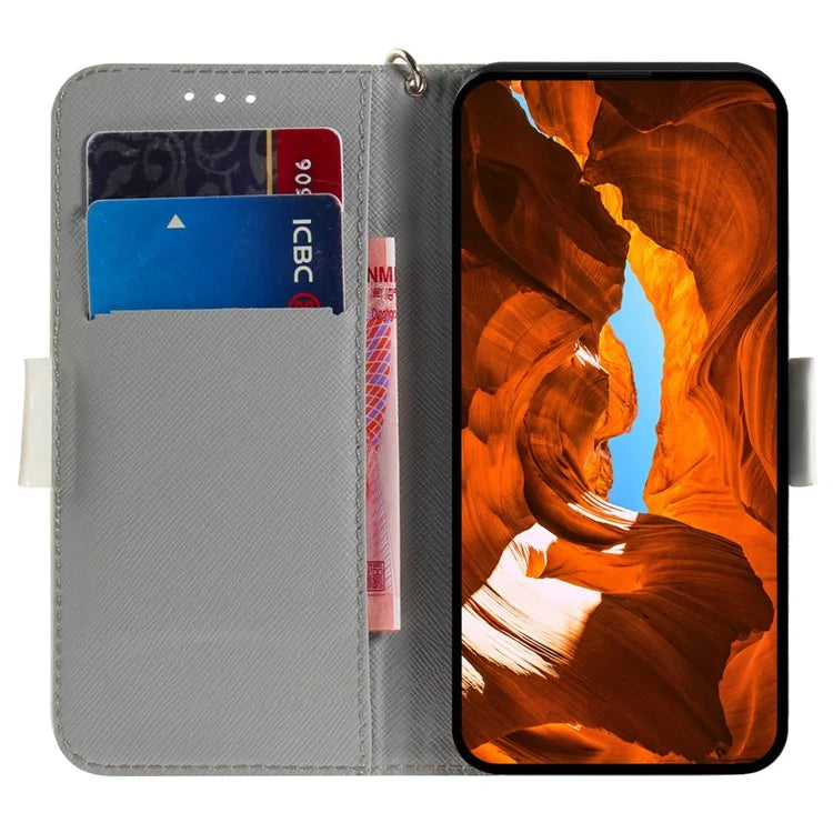 For Xiaomi Redmi Note 13 Pro 4G / Poco M6 Pro 4G Case Wallet Pattern Printed Leather Cover with Strap