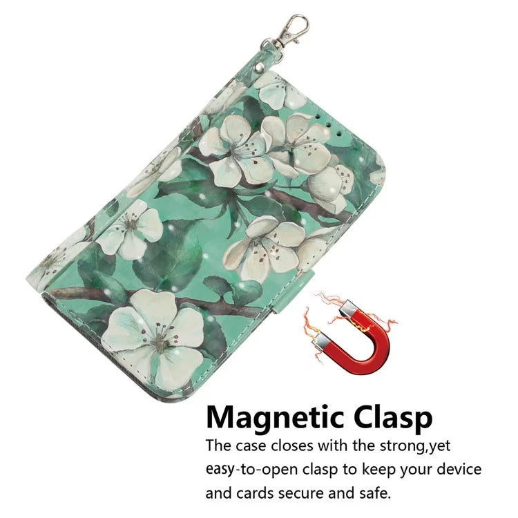 For Xiaomi Redmi Note 13 Pro 4G / Poco M6 Pro 4G Case Wallet Pattern Printed Leather Cover with Strap