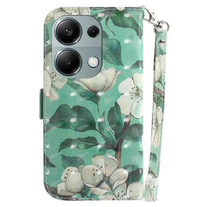 For Xiaomi Redmi Note 13 Pro 4G / Poco M6 Pro 4G Case Wallet Pattern Printed Leather Cover with Strap