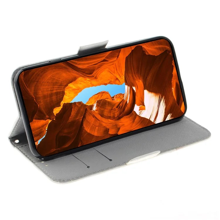 For Xiaomi Redmi Note 13 Pro 4G / Poco M6 Pro 4G Case Wallet Pattern Printed Leather Cover with Strap