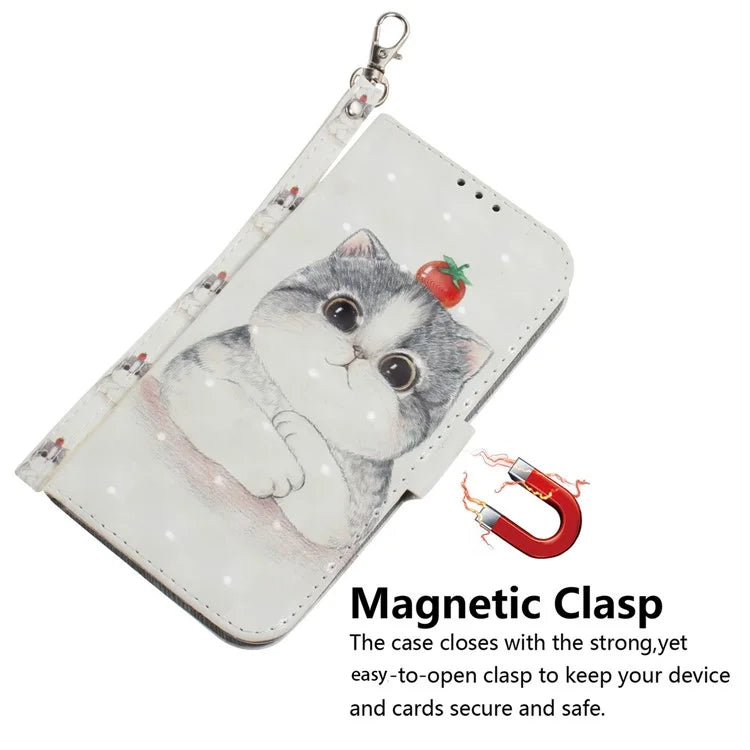 For Xiaomi Redmi Note 13 Pro 4G / Poco M6 Pro 4G Case Wallet Pattern Printed Leather Cover with Strap