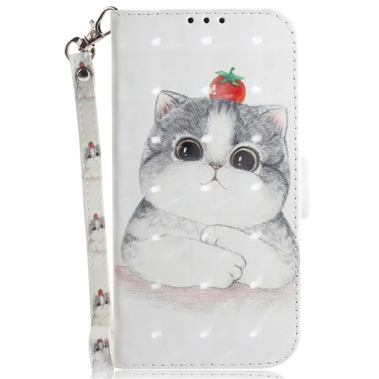 For Xiaomi Redmi Note 13 Pro 4G / Poco M6 Pro 4G Case Wallet Pattern Printed Leather Cover with Strap