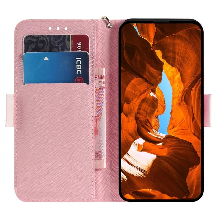 For Xiaomi Redmi Note 13 Pro 4G / Poco M6 Pro 4G Case Wallet Pattern Printed Leather Cover with Strap