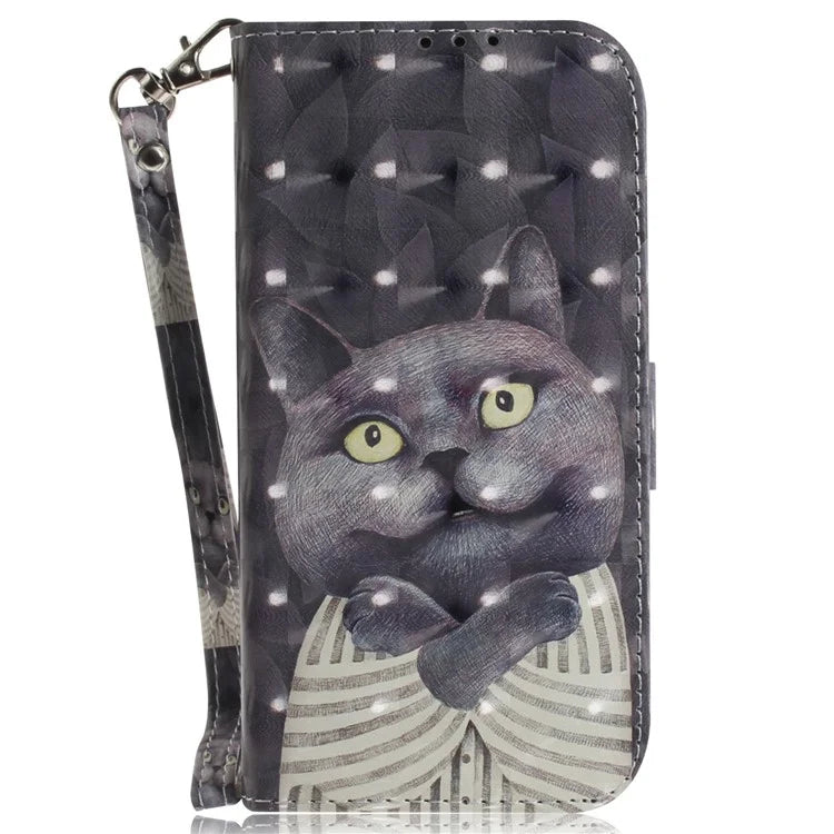 For Xiaomi Redmi Note 13 Pro 4G / Poco M6 Pro 4G Case Wallet Pattern Printed Leather Cover with Strap