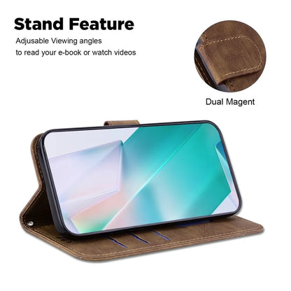 For Xiaomi Redmi Note 13 Pro 4G / Poco M6 Pro 4G Leather Case Cute Tiger Imprinted Phone Cover