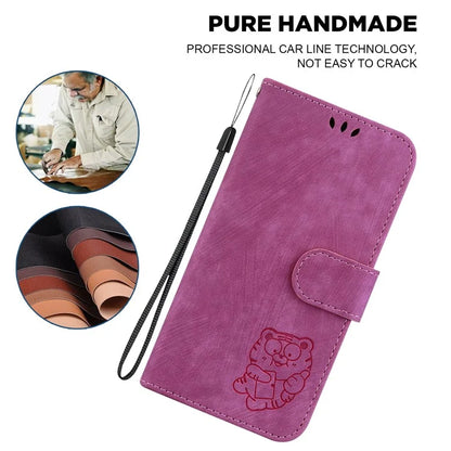 For Xiaomi Redmi Note 13 Pro 4G / Poco M6 Pro 4G Leather Case Cute Tiger Imprinted Phone Cover