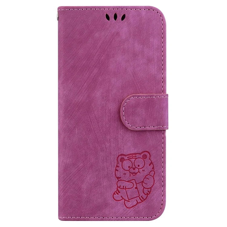 For Xiaomi Redmi Note 13 Pro 4G / Poco M6 Pro 4G Leather Case Cute Tiger Imprinted Phone Cover