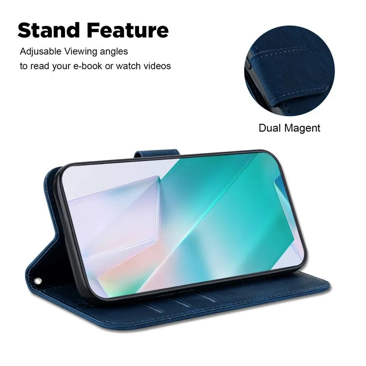 For Xiaomi Redmi Note 13 Pro 4G / Poco M6 Pro 4G Leather Case Cute Tiger Imprinted Phone Cover