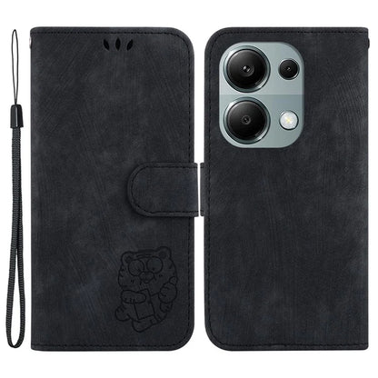 For Xiaomi Redmi Note 13 Pro 4G / Poco M6 Pro 4G Leather Case Cute Tiger Imprinted Phone Cover