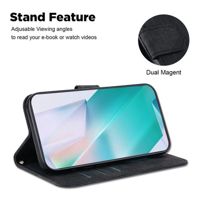 For Xiaomi Redmi Note 13 Pro 4G / Poco M6 Pro 4G Leather Case Cute Tiger Imprinted Phone Cover