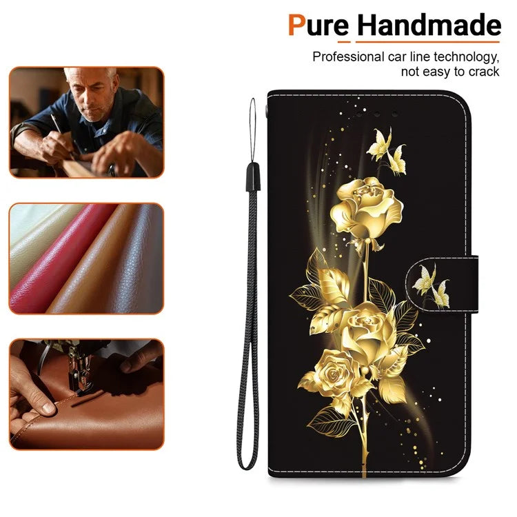 For Xiaomi Redmi Note 13 Pro 4G / Poco M6 Pro 4G Case Printed Pattern Wallet Leather Phone Cover