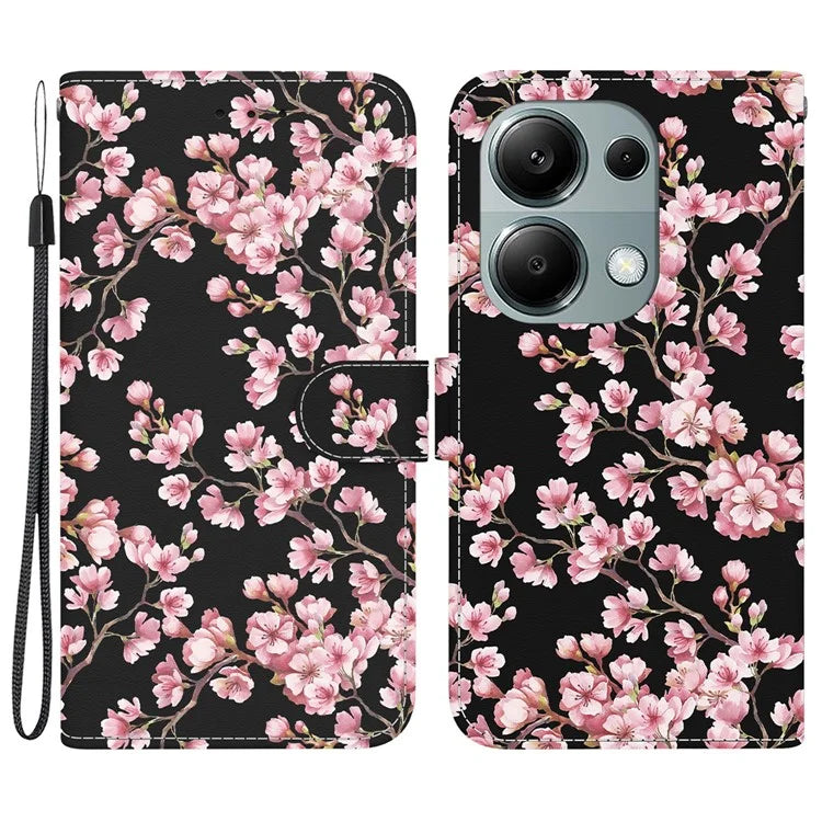 For Xiaomi Redmi Note 13 Pro 4G / Poco M6 Pro 4G Case Printed Pattern Wallet Leather Phone Cover