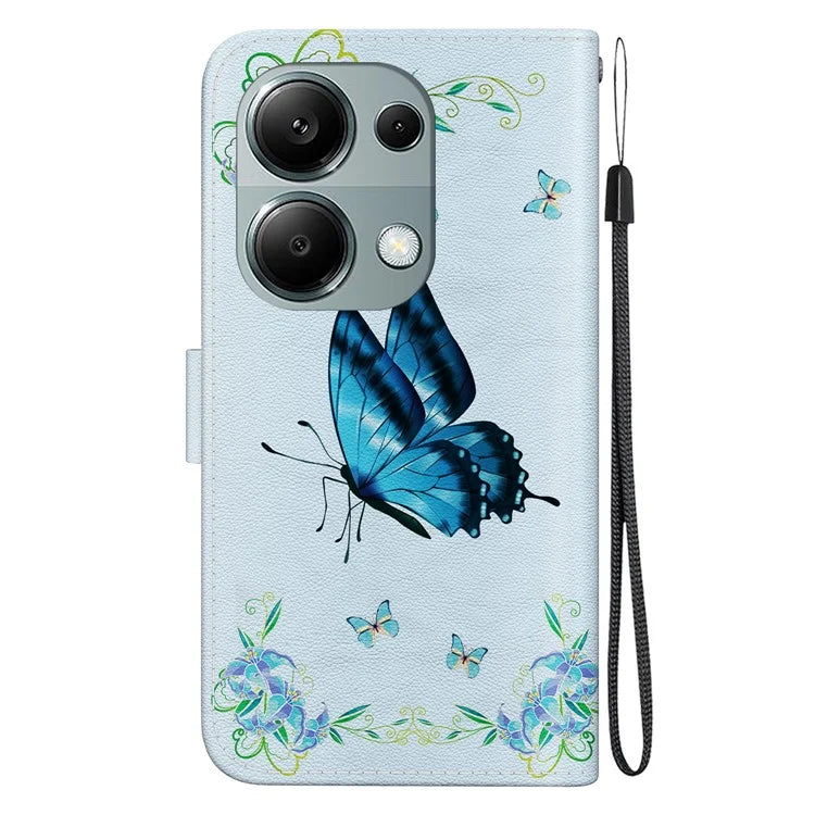 For Xiaomi Redmi Note 13 Pro 4G / Poco M6 Pro 4G Case Printed Pattern Wallet Leather Phone Cover