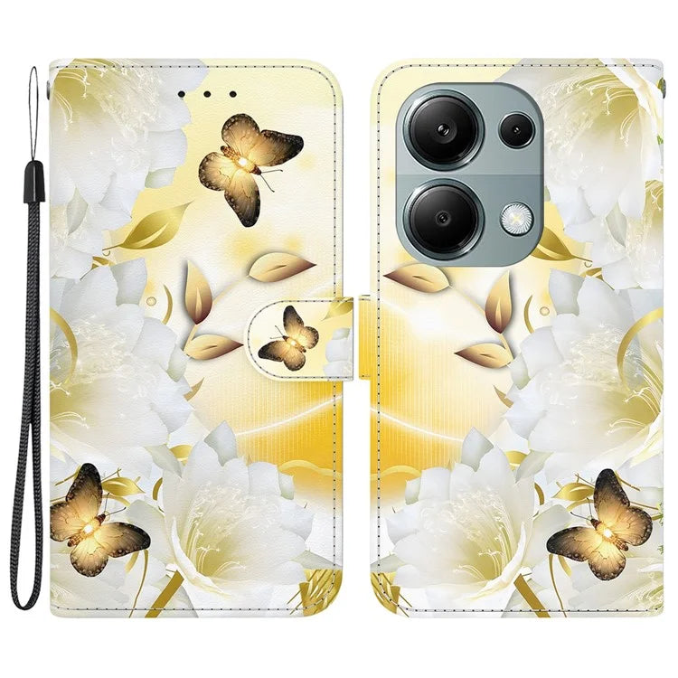 For Xiaomi Redmi Note 13 Pro 4G / Poco M6 Pro 4G Case Printed Pattern Wallet Leather Phone Cover
