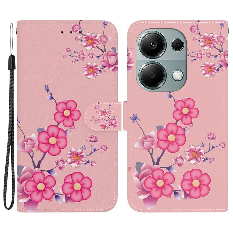 For Xiaomi Redmi Note 13 Pro 4G / Poco M6 Pro 4G Case Printed Pattern Wallet Leather Phone Cover