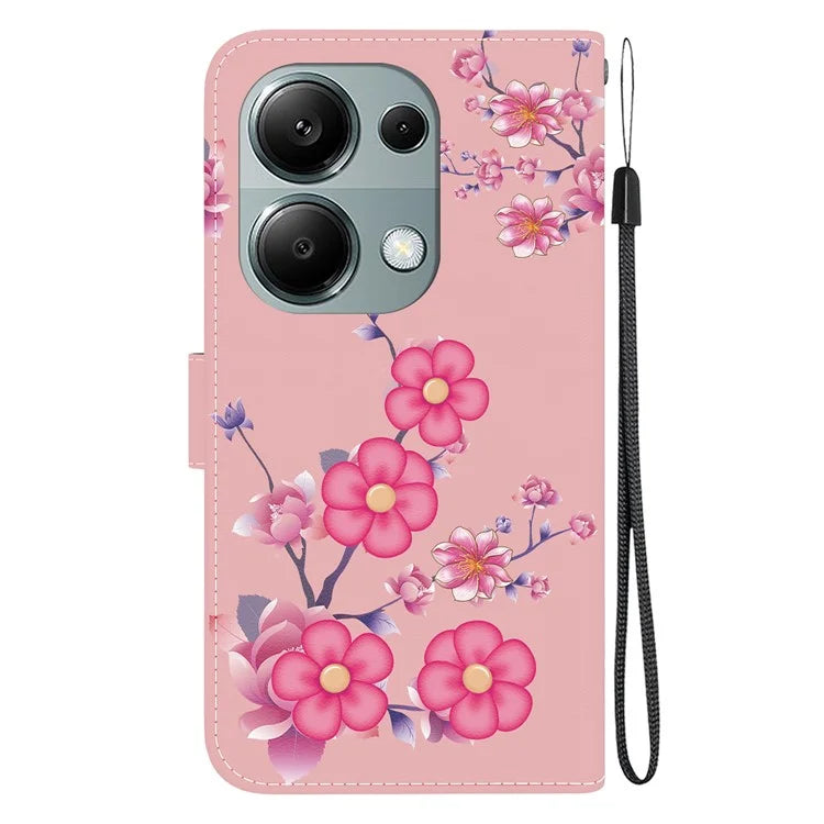 For Xiaomi Redmi Note 13 Pro 4G / Poco M6 Pro 4G Case Printed Pattern Wallet Leather Phone Cover