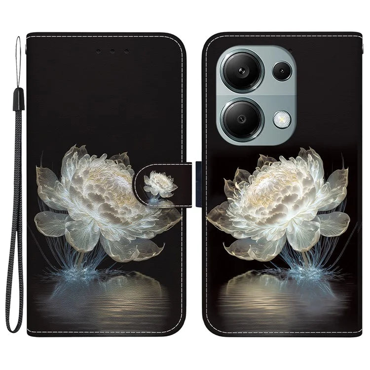 For Xiaomi Redmi Note 13 Pro 4G / Poco M6 Pro 4G Case Printed Pattern Wallet Leather Phone Cover