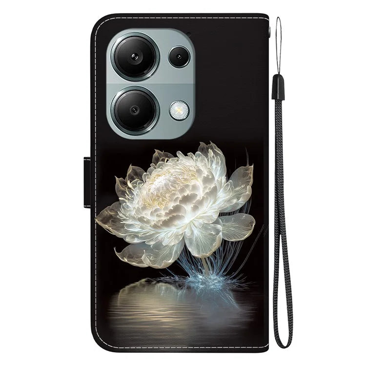 For Xiaomi Redmi Note 13 Pro 4G / Poco M6 Pro 4G Case Printed Pattern Wallet Leather Phone Cover