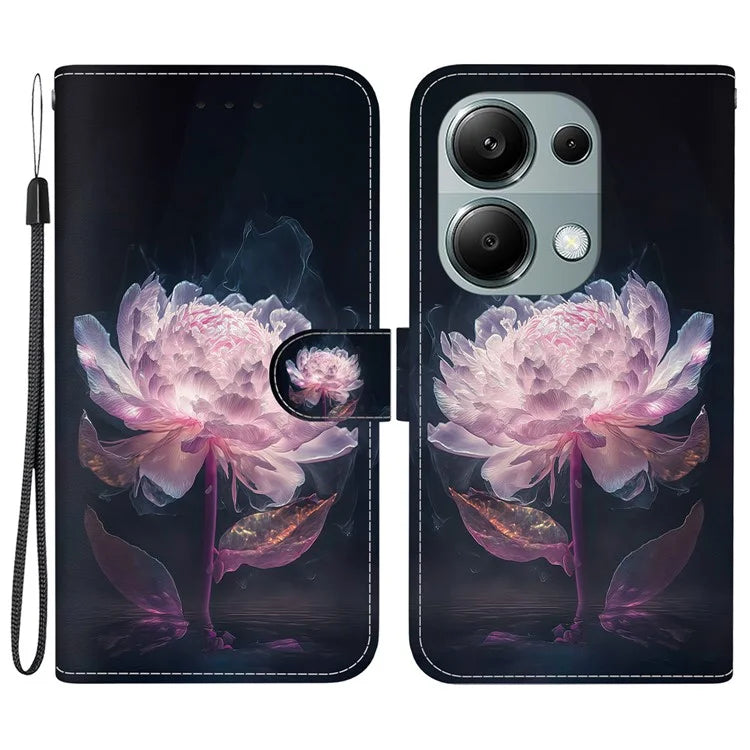 For Xiaomi Redmi Note 13 Pro 4G / Poco M6 Pro 4G Case Printed Pattern Wallet Leather Phone Cover