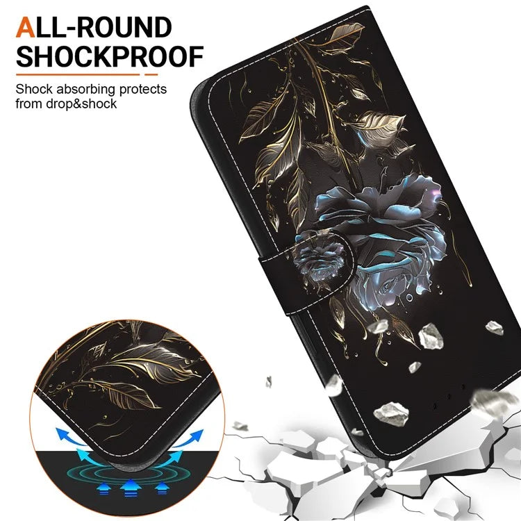 For Xiaomi Redmi Note 13 Pro 4G / Poco M6 Pro 4G Case Printed Pattern Wallet Leather Phone Cover