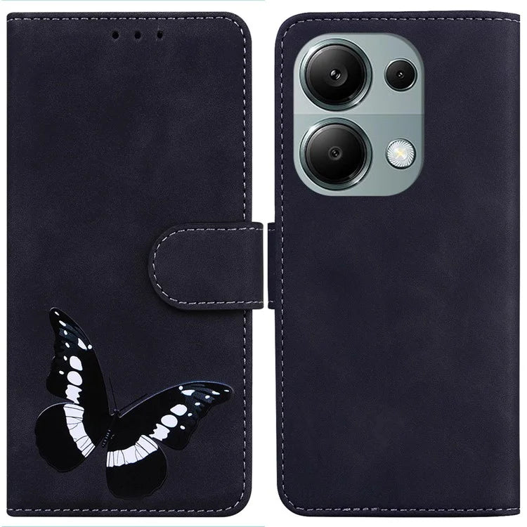 For Xiaomi Redmi Note 13 Pro 4G / Poco M6 Pro 4G Case Butterfly PU Leather Wallet Stand Cover