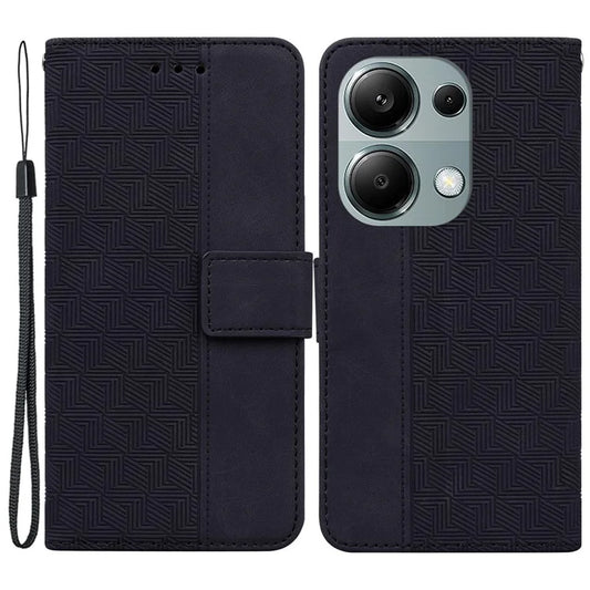For Xiaomi Redmi Note 13 Pro 4G / Poco M6 Pro 4G Wallet Case Geometry Leather Phone Cover