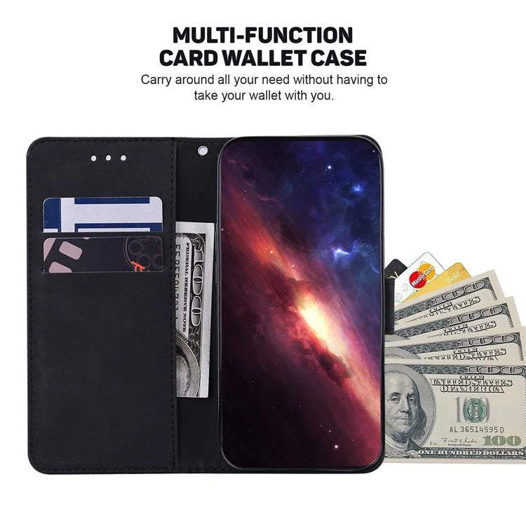 For Xiaomi Redmi Note 13 Pro 4G / Poco M6 Pro 4G Wallet Case Geometry Leather Phone Cover