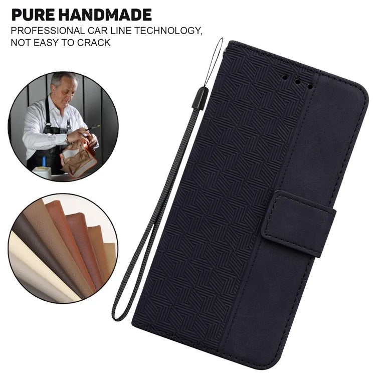 For Xiaomi Redmi Note 13 Pro 4G / Poco M6 Pro 4G Wallet Case Geometry Leather Phone Cover