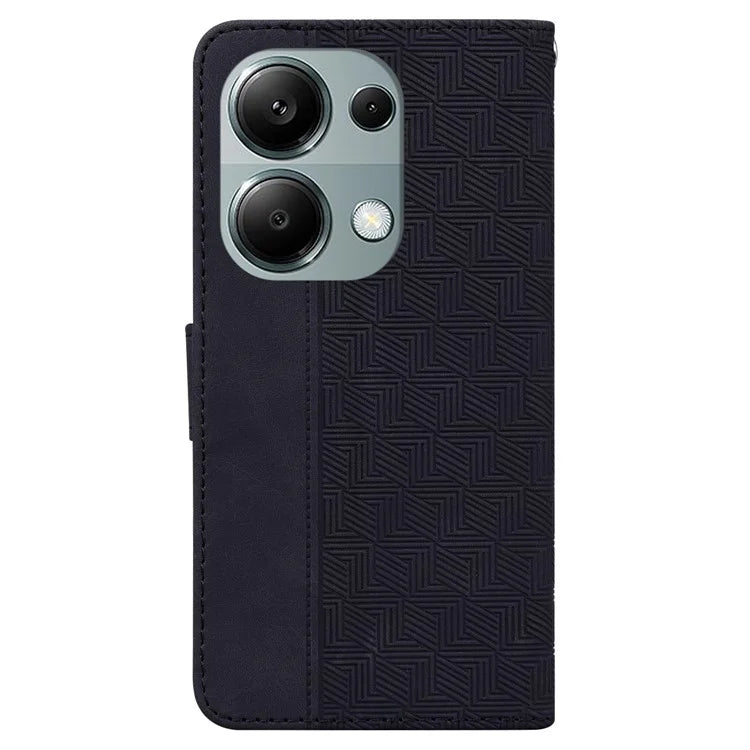 For Xiaomi Redmi Note 13 Pro 4G / Poco M6 Pro 4G Wallet Case Geometry Leather Phone Cover