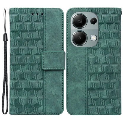 For Xiaomi Redmi Note 13 Pro 4G / Poco M6 Pro 4G Wallet Case Geometry Leather Phone Cover