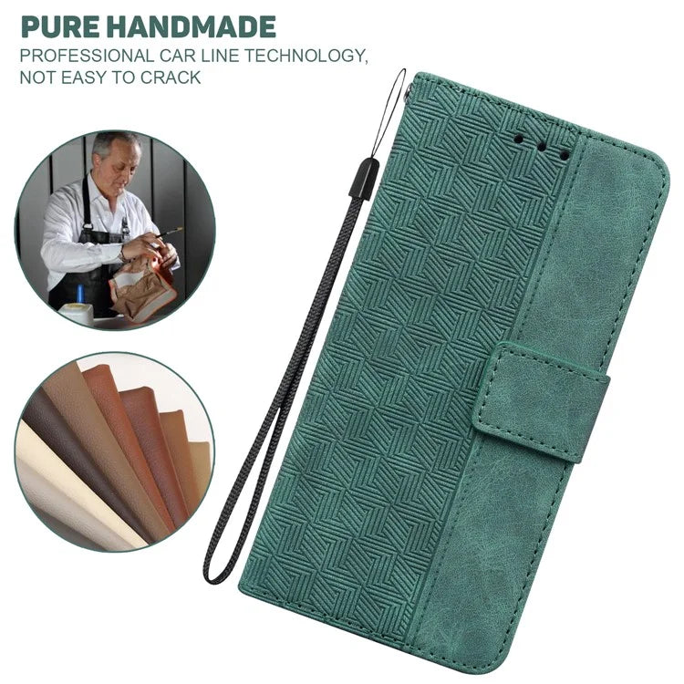 For Xiaomi Redmi Note 13 Pro 4G / Poco M6 Pro 4G Wallet Case Geometry Leather Phone Cover