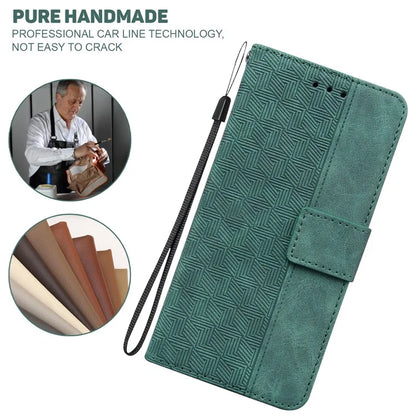 For Xiaomi Redmi Note 13 Pro 4G / Poco M6 Pro 4G Wallet Case Geometry Leather Phone Cover