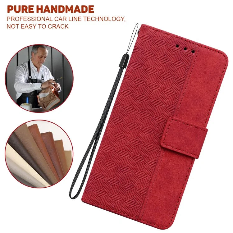 For Xiaomi Redmi Note 13 Pro 4G / Poco M6 Pro 4G Wallet Case Geometry Leather Phone Cover