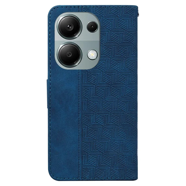 For Xiaomi Redmi Note 13 Pro 4G / Poco M6 Pro 4G Wallet Case Geometry Leather Phone Cover