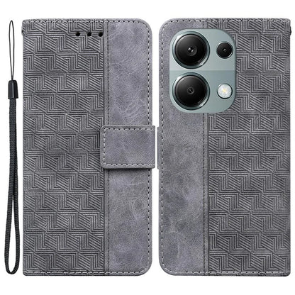 For Xiaomi Redmi Note 13 Pro 4G / Poco M6 Pro 4G Wallet Case Geometry Leather Phone Cover