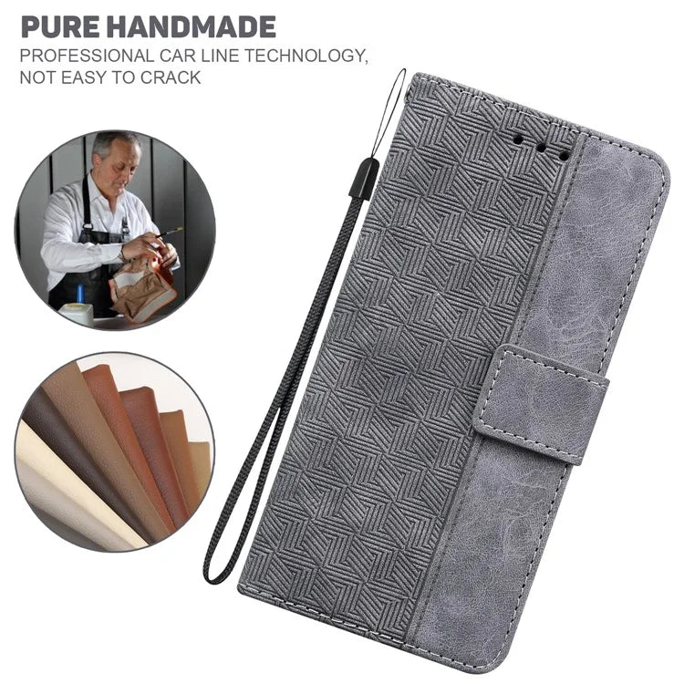 For Xiaomi Redmi Note 13 Pro 4G / Poco M6 Pro 4G Wallet Case Geometry Leather Phone Cover