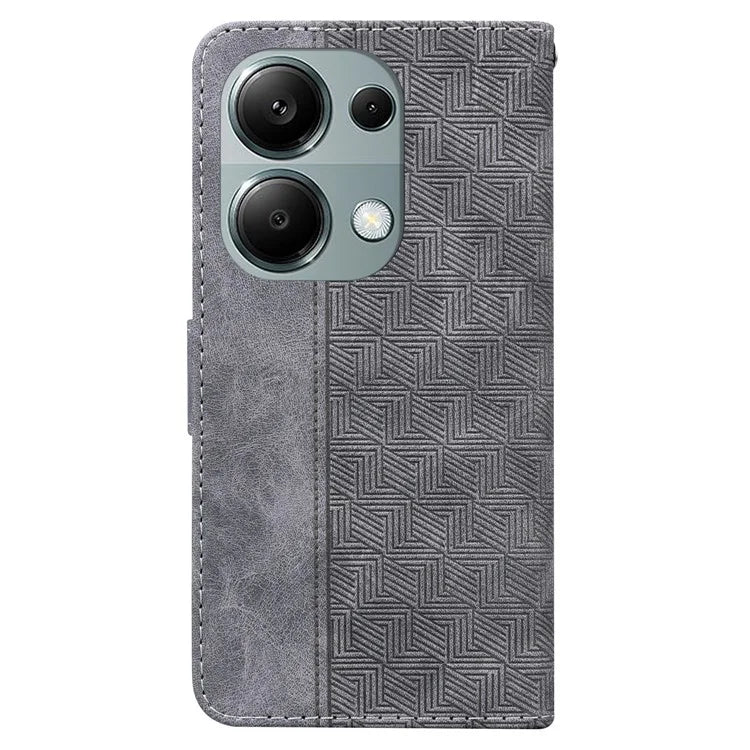 For Xiaomi Redmi Note 13 Pro 4G / Poco M6 Pro 4G Wallet Case Geometry Leather Phone Cover