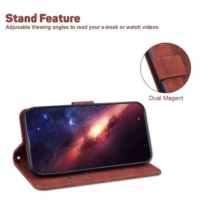 For Xiaomi Redmi Note 13 Pro 4G / Poco M6 Pro 4G Wallet Case Geometry Leather Phone Cover