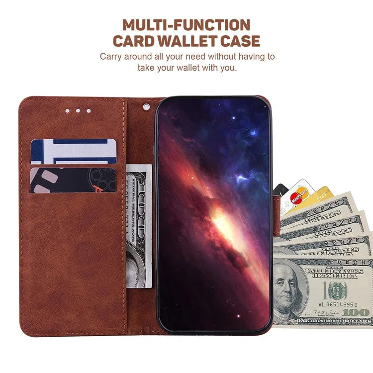 For Xiaomi Redmi Note 13 Pro 4G / Poco M6 Pro 4G Wallet Case Geometry Leather Phone Cover