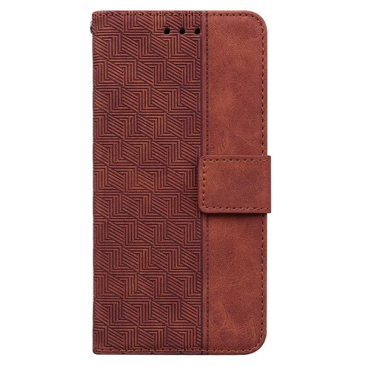 For Xiaomi Redmi Note 13 Pro 4G / Poco M6 Pro 4G Wallet Case Geometry Leather Phone Cover