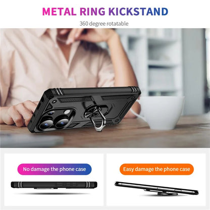 For Xiaomi Redmi Note 13 Pro 4G / Poco M6 Pro 4G Case Anti-Drop PC+TPU Kickstand Phone Cover