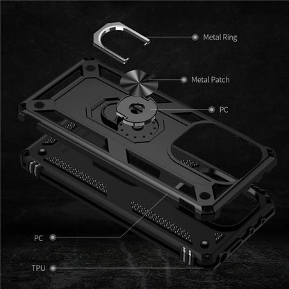 For Xiaomi Redmi Note 13 Pro 4G / Poco M6 Pro 4G Case Anti-Drop PC+TPU Kickstand Phone Cover