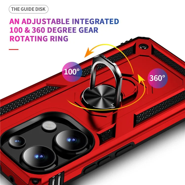 For Xiaomi Redmi Note 13 Pro 4G / Poco M6 Pro 4G Case Anti-Drop PC+TPU Kickstand Phone Cover