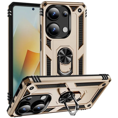 For Xiaomi Redmi Note 13 Pro 4G / Poco M6 Pro 4G Case Anti-Drop PC+TPU Kickstand Phone Cover