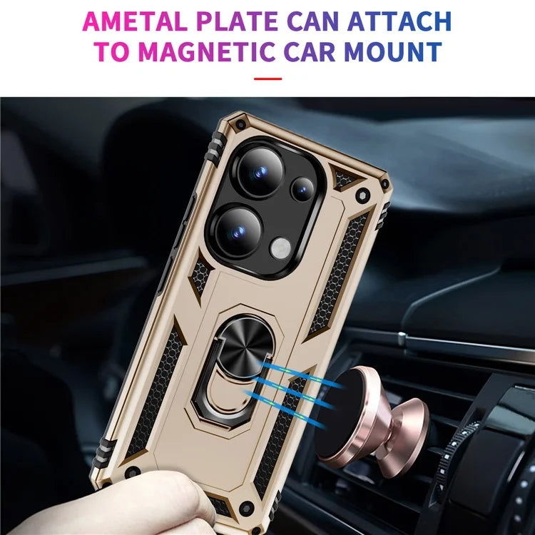 For Xiaomi Redmi Note 13 Pro 4G / Poco M6 Pro 4G Case Anti-Drop PC+TPU Kickstand Phone Cover