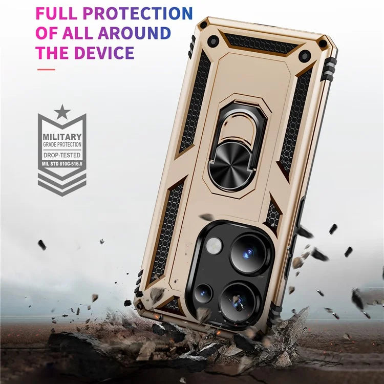 For Xiaomi Redmi Note 13 Pro 4G / Poco M6 Pro 4G Case Anti-Drop PC+TPU Kickstand Phone Cover