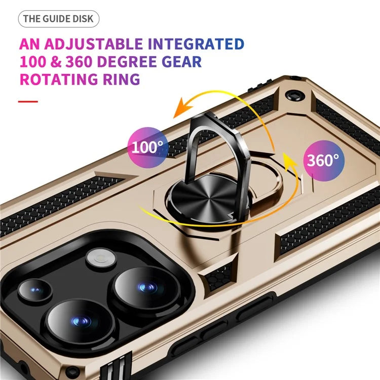 For Xiaomi Redmi Note 13 Pro 4G / Poco M6 Pro 4G Case Anti-Drop PC+TPU Kickstand Phone Cover
