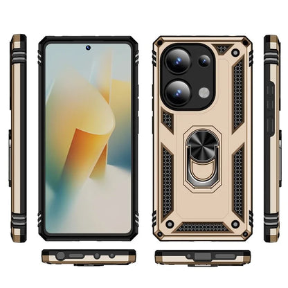 For Xiaomi Redmi Note 13 Pro 4G / Poco M6 Pro 4G Case Anti-Drop PC+TPU Kickstand Phone Cover